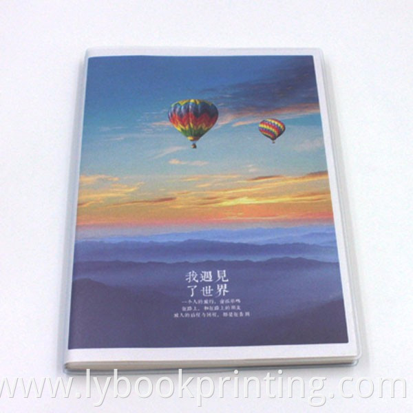 Soft cover paper notebook / plastic pvc softcover manuscript book